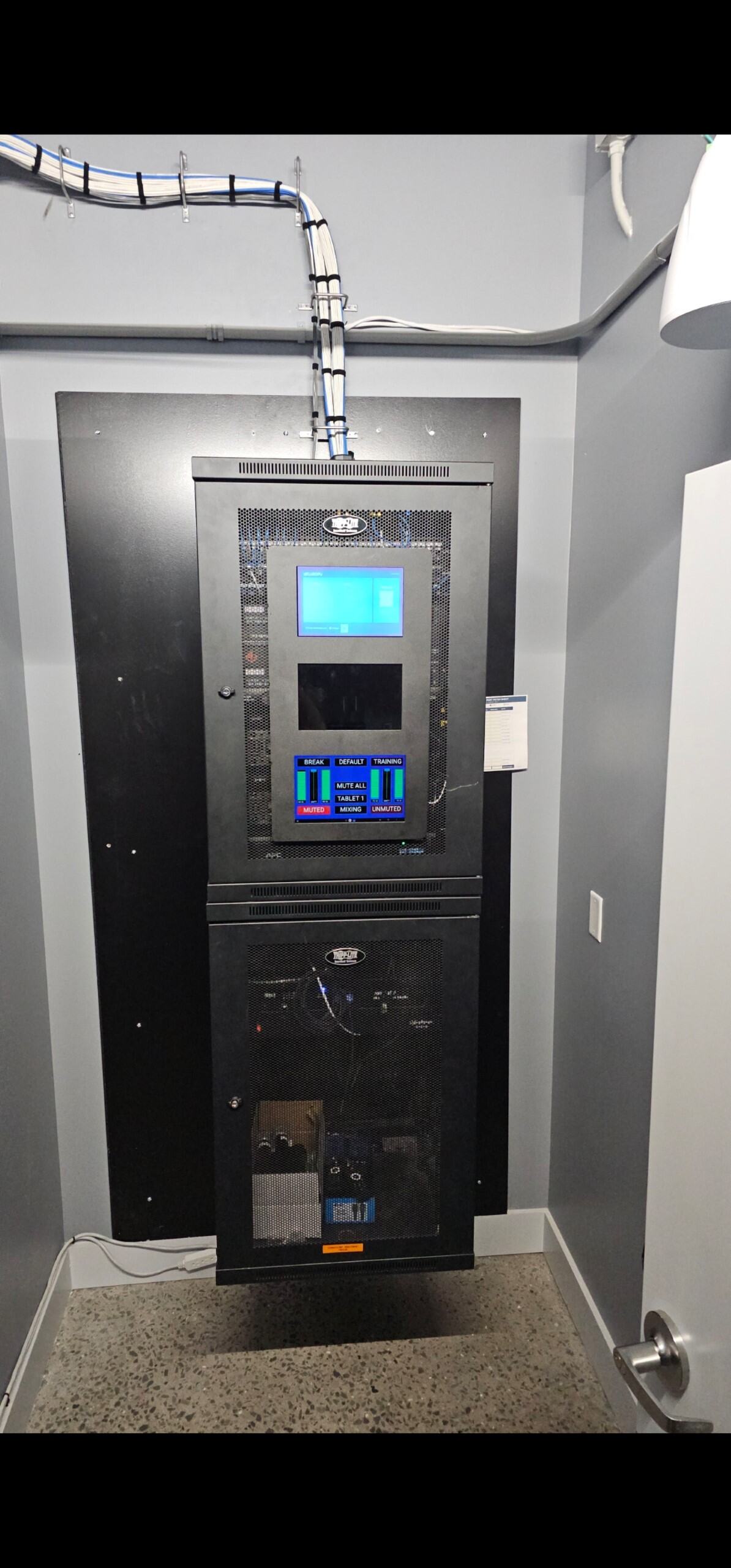 Commercial AV and cabling installation